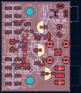 CAD-Ansicht eines Leiterplatten-Layouts