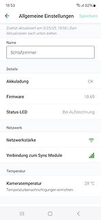 App-Einstellungen eines Geräts