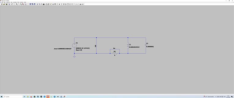 Schaltplan einer Simulation in LTspice