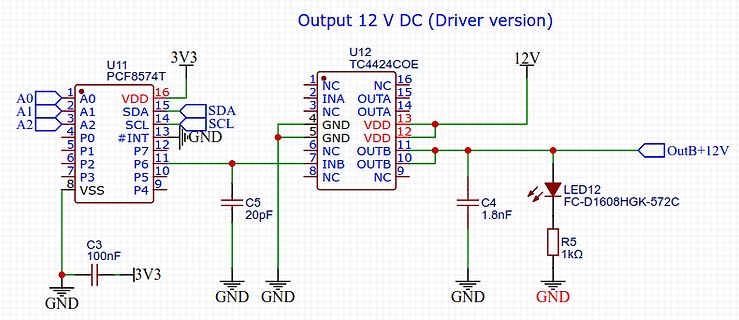 Schaltplan eines 12V DC Treibers