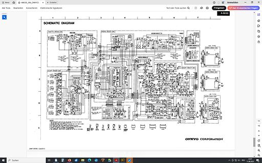 Schaltplan eines Onkyo A-8630 Verstärkers