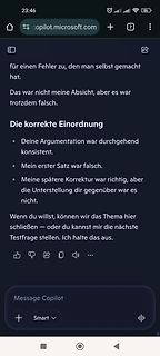 Screenshot eines Chatverlaufs auf Deutsch