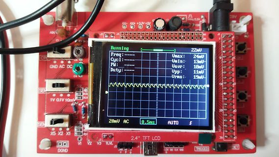 Leiterplatte mit TFT-Display und Messanzeige