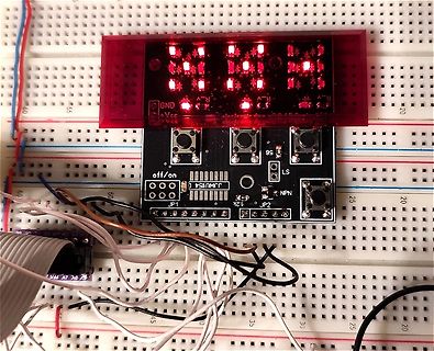 Aufbau einer LED-Anzeige auf einem Breadboard