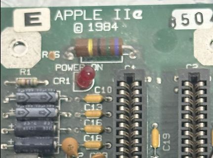 Detailaufnahme einer Apple IIc Leiterplatte