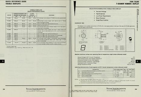 Datenblatt für Typ TIL301 7-Segment-Numerische Anzeige