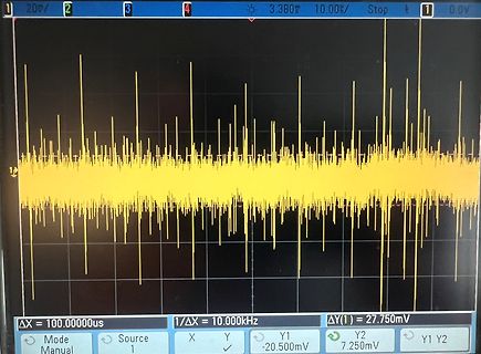 Oszilloskop-Messung eines verrauschten Signals