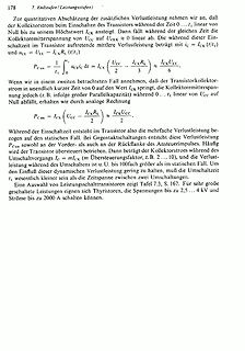 Textseite aus einem Fachbuch über Leistungsschalttransistoren