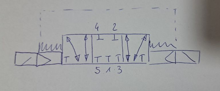 Handgezeichnete Skizze einer Schaltung