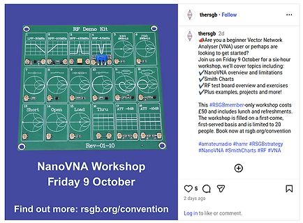 Instagram Post für NanoVNA Workshop