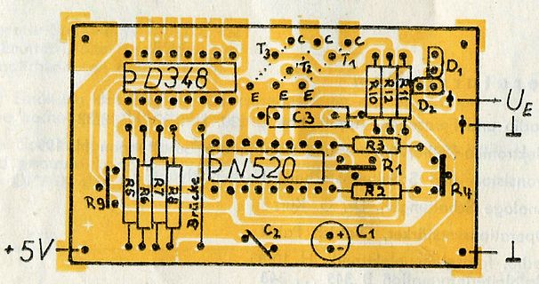 Leiterplatten-Layout mit Bauteilbeschriftungen