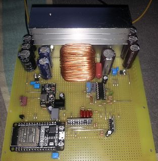 Leiterplatte mit ESP32 und Induktivität
