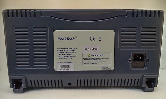 Rückseite eines PeakTech Messgeräts