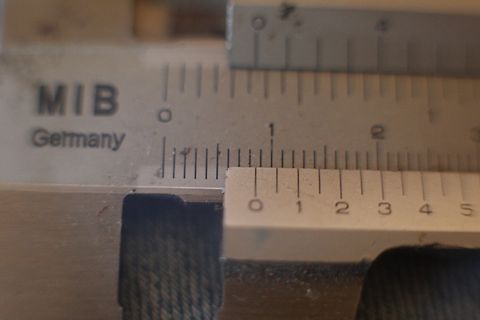 Nahaufnahme eines Messschiebers