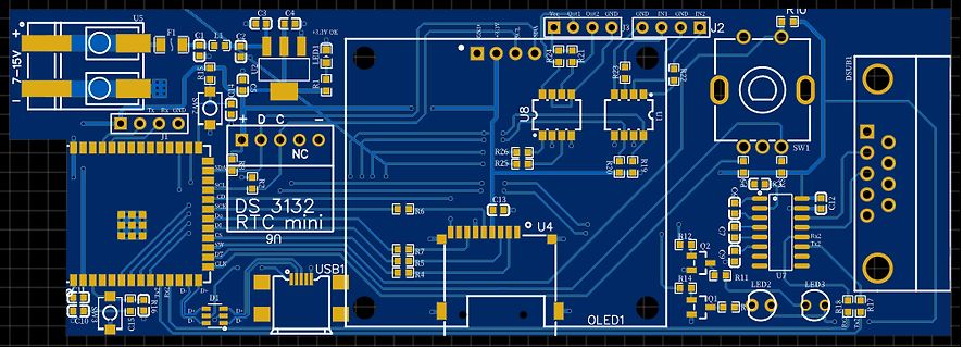 PCB-Layout einer RTC-Mini-Platine