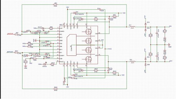 Schaltplan eines elektronischen Schaltungssystems