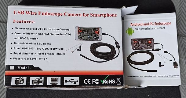 Verpackung einer USB Endoskop Kamera