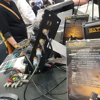 Batronix MSO-Demo-Board und Messaufbau
