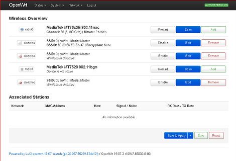 OpenWrt Wireless Overview Interface