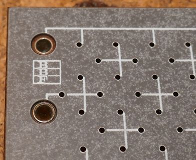 Detail einer Leiterplatte mit Bestückungsdruck