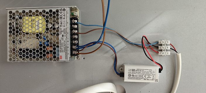 Verdrahtung zwischen Netzteil und LED-Treiber