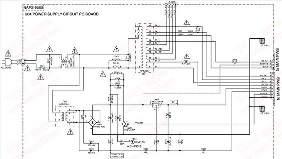 Schaltplan U04 Power Supply Circuit PC Board
