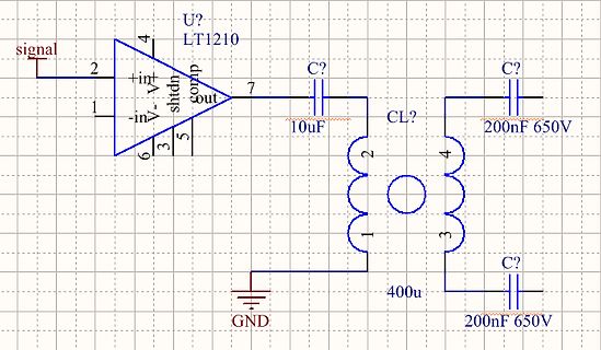 Schaltplan eines LC-Oszillators mit LT1210