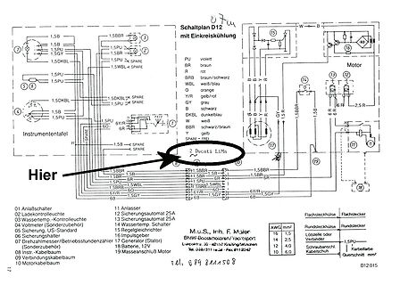 Schaltplan D12 mit Einkühlung