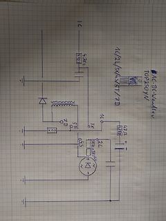 Handgezeichneter Schaltplan eines AC-DC-Wandlers