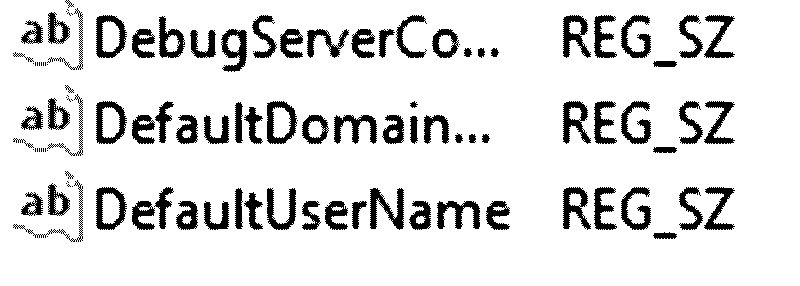 Ausschnitt aus der Windows Registry
