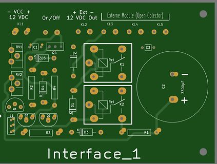 PCB-Layout einer Schnittstellenplatine