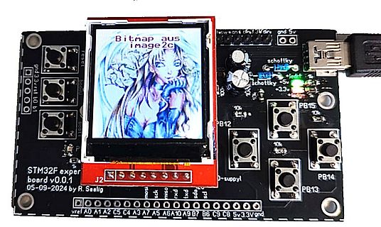 STM32F Experimentierboard mit Display