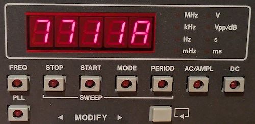 Display eines Frequenzzählers