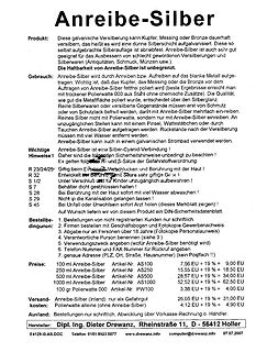 Produktbeschreibung Anreibe-Silber