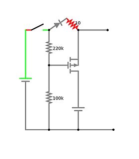 Schaltplan mit Transistor und Widerständen