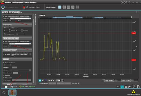 Screenshot der Keysight Handmessgerät-Logger-Software