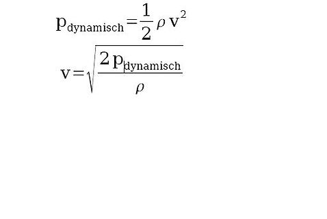 Mathematische Formeln für dynamischen Druck