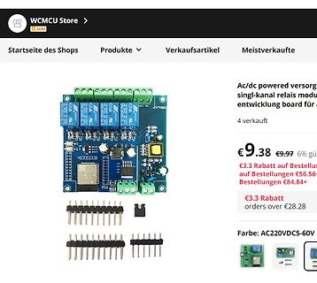 Relais-Modul mit Leiterplatte und Stiftleisten
