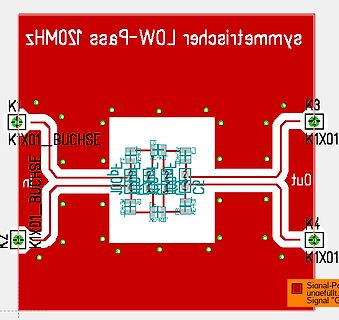 CAD-Ansicht eines Leiterplatten-Layouts