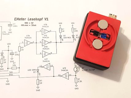 Schaltplan und EMeter Lesekopf