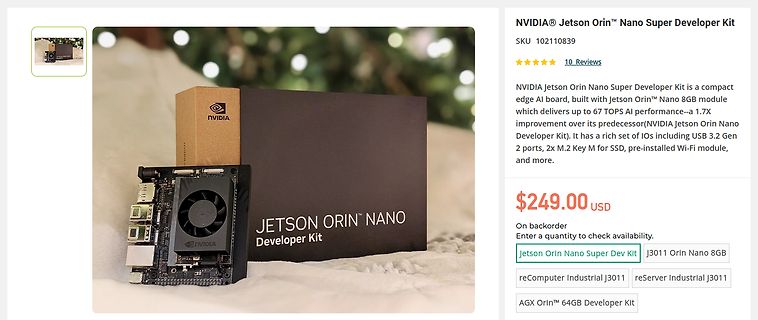 Produktseite NVIDIA Jetson Orin Nano Super Developer Kit