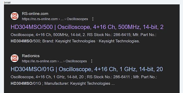 Google-Suchergebnisse für Keysight Oszilloskope