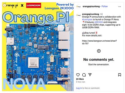 Social Media Post über Orange Pi Nova
