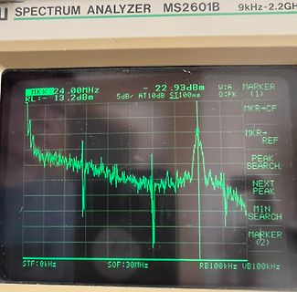 Display eines Spektrumanalysators