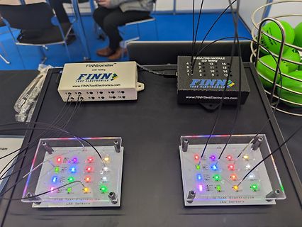 LED-Testaufbau von FINN Test Electronics