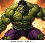 Comic-Illustration des Hulk