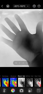 Wärmebild einer Hand