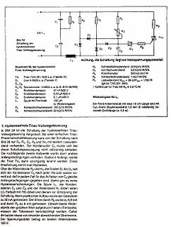 Schaltplan einer hysteresefreien Triac-Vollwegsteuerung