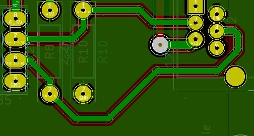 Ausschnitt eines PCB-Layouts