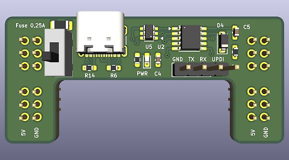 CAD-Ansicht eines Leiterplatten-Layouts